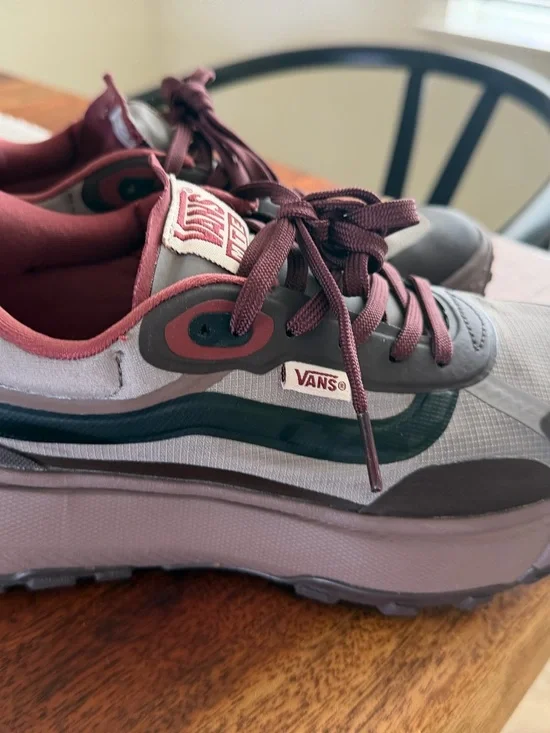 Vans MTE Women's Burgundy, Gray and Black Low-Top Sneakers - Picture 2 of 3